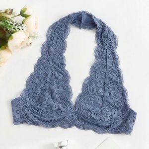 Floral Lace Halter Bralette